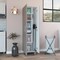 Tuhome Nala Cleaning Cabinet, Double Door Cabinet, Four Legs, Five Shelves, Light Gray/White MZB7676 - alternate 5